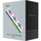 Вентилятор для корпуса Ocypus Gamma F12 UNI WH ARGB (3 шт.) (Gamma-F12-WH3AM00U-GL)