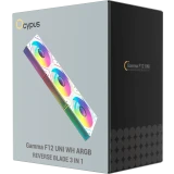 Вентилятор для корпуса Ocypus Gamma F12 UNI WH ARGB REVERSE BLADE (3 шт.) (Gamma-F12-WH3AM01U-GL)