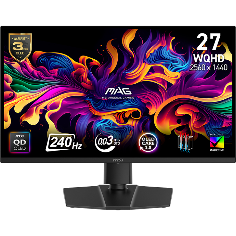 Монитор MSI 27" MAG 271QP QD-OLED X24 - 9S6-3CD89T-043