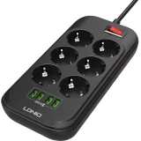 Сетевой удлинитель LDNIO SE6403 Black/Gray (LD_B4436)