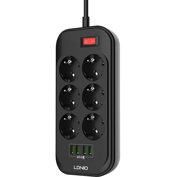 Сетевой удлинитель LDNIO SE6403 Black/Gray - LD_B4436 - фото 3