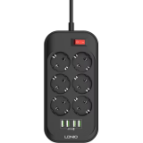 Сетевой удлинитель LDNIO SE6403 Black/Gray (LD_B4436)