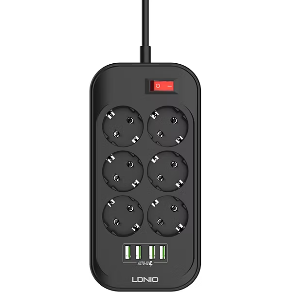 Сетевой удлинитель LDNIO SE6403 Black/Gray - LD_B4436 - фото 4