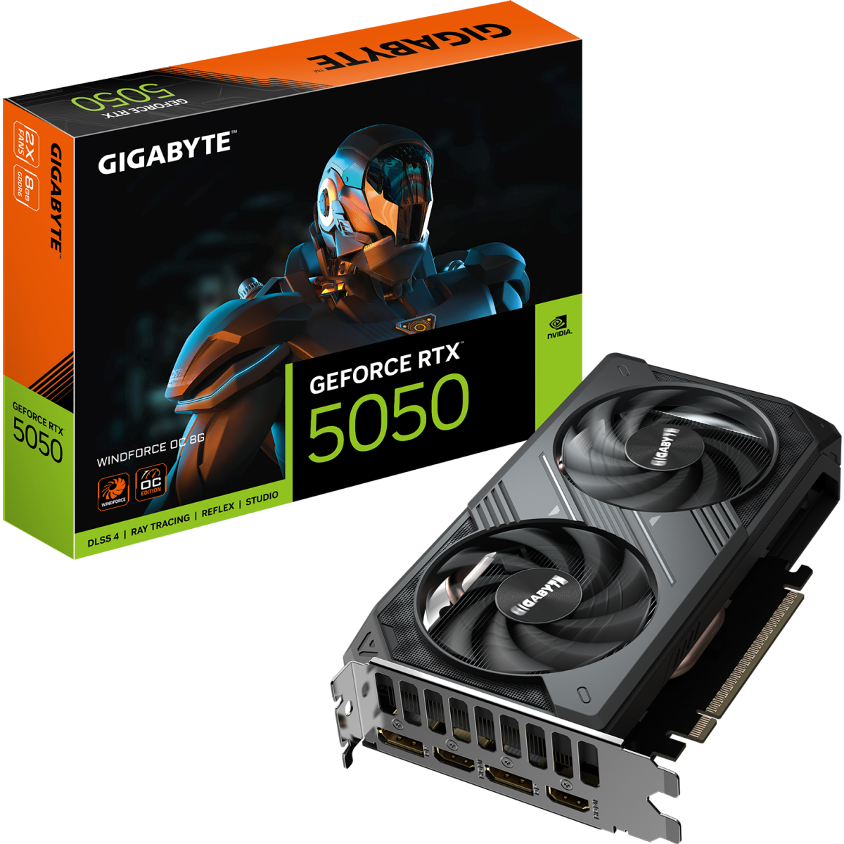 Видеокарта NVIDIA GeForce RTX 5050 Gigabyte WINDFORCE OC 8Gb (GV-N5050WF2OC-8GD) - фото 10