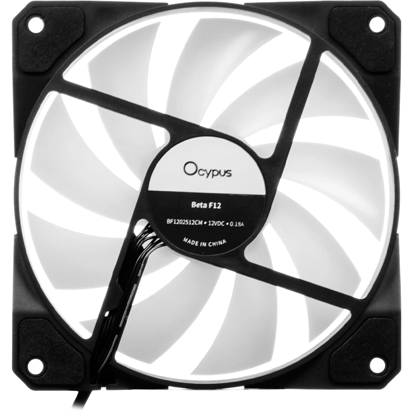 Вентилятор для корпуса Ocypus Beta F12 BK ARGB REVERSE BLADE - Beta-F12-BK1AM01X-GL - фото 3