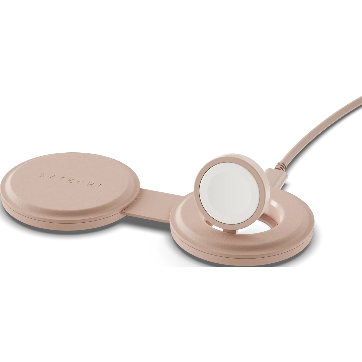 Беспроводное зарядное устройство Satechi OntheGo 2-in-1 Desert Rose