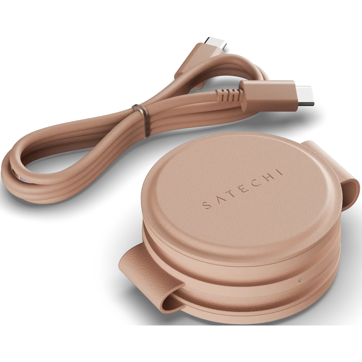 Беспроводное зарядное устройство Satechi OntheGo 3-in-1 Desert Rose - ST-QTG31R - фото 4