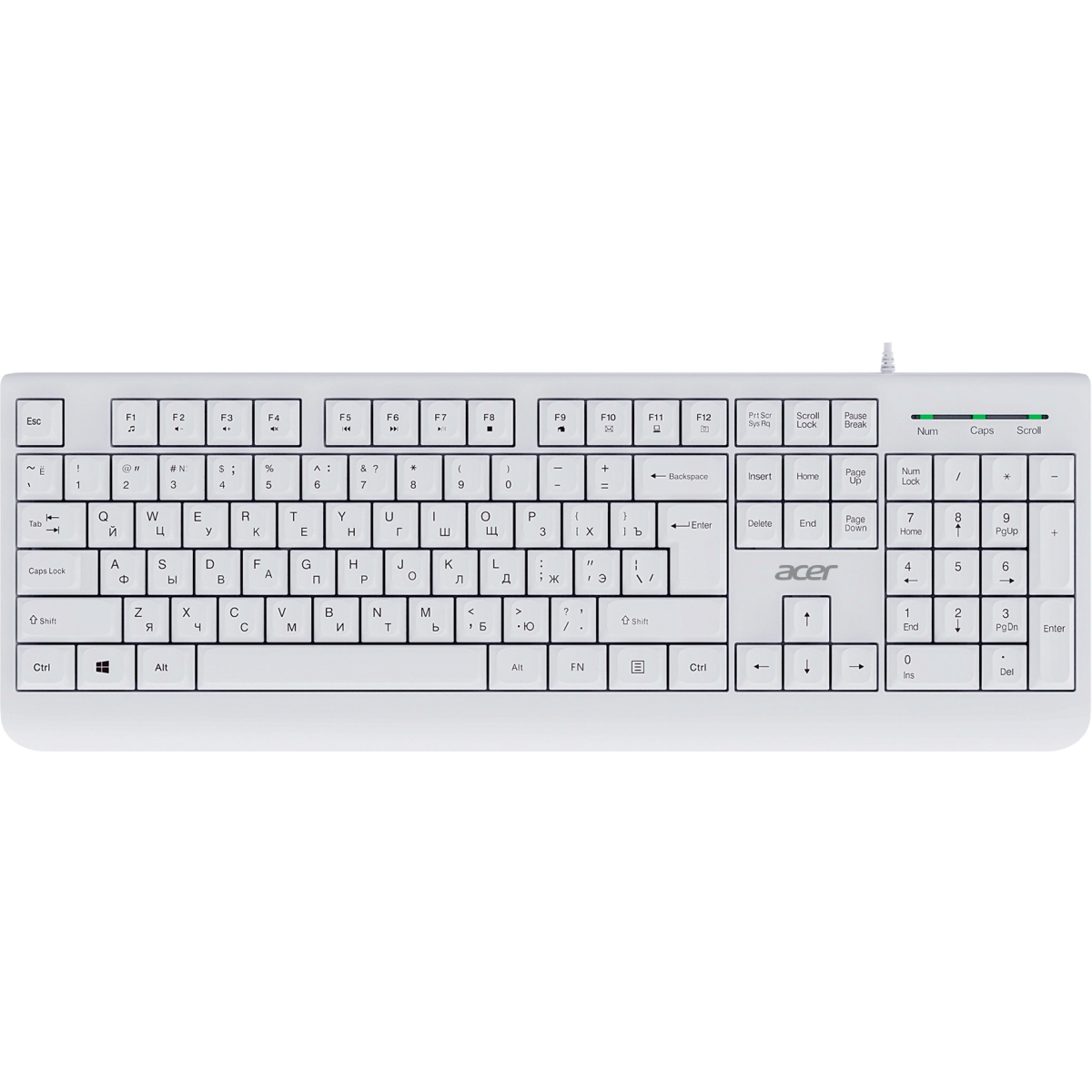 Клавиатура Acer OKW400 White