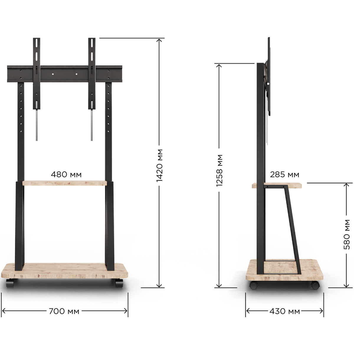 Мобильная стойка Holder PR-108 Black - фото 7