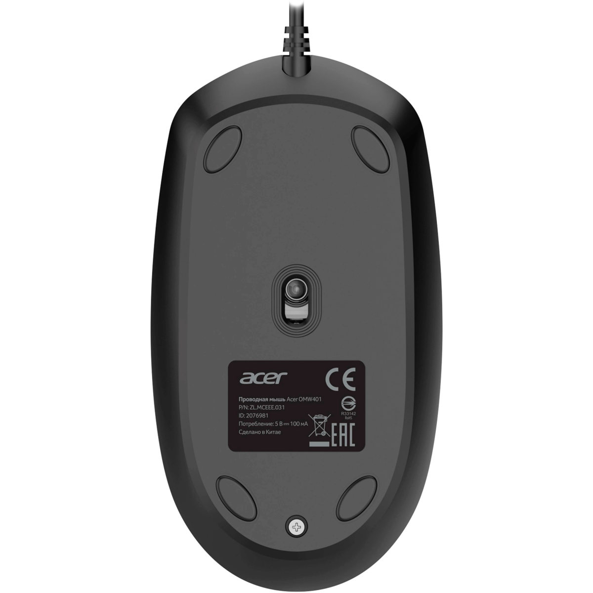 Мышь Acer OMW401 Black - ZL.MCEEE.031 - фото 4