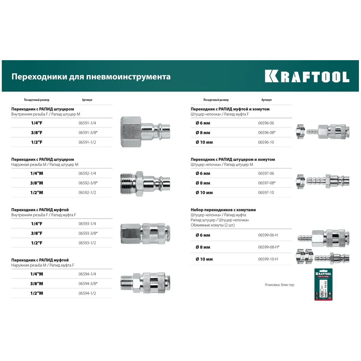 Переходник для пневмоинструмента KRAFTOOL 06593-3/8 - фото 3