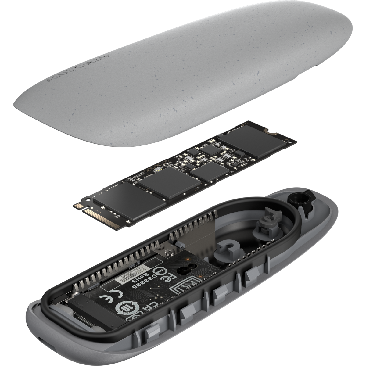 Внешний корпус для SSD M.2 ASUS Cobble Grey (ESD-A1A) - 90DD02R6-M09000 - фото 10