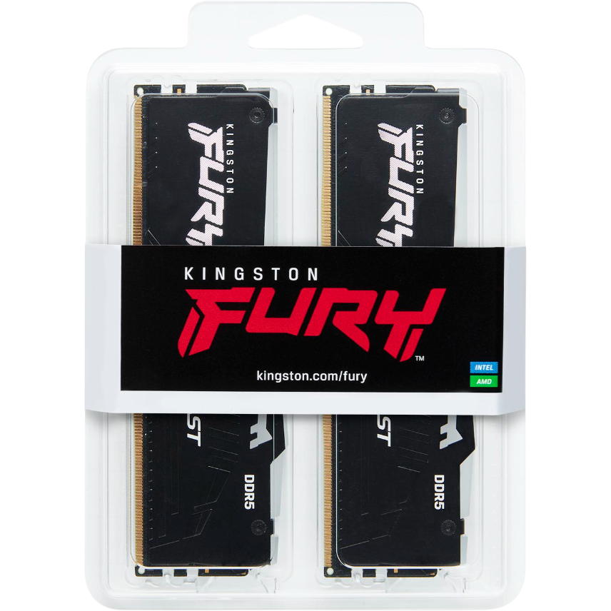 Оперативная память 64Gb DDR5 5600MHz Kingston Fury Beast RGB (KF556C40BB2AK2-64) (2x32Gb KIT) - фото 3