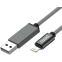 Кабель USB/USB Type-C - Lightning, 1м, PERO DC-07 Gray - PRDC-07UTL1MS - фото 2
