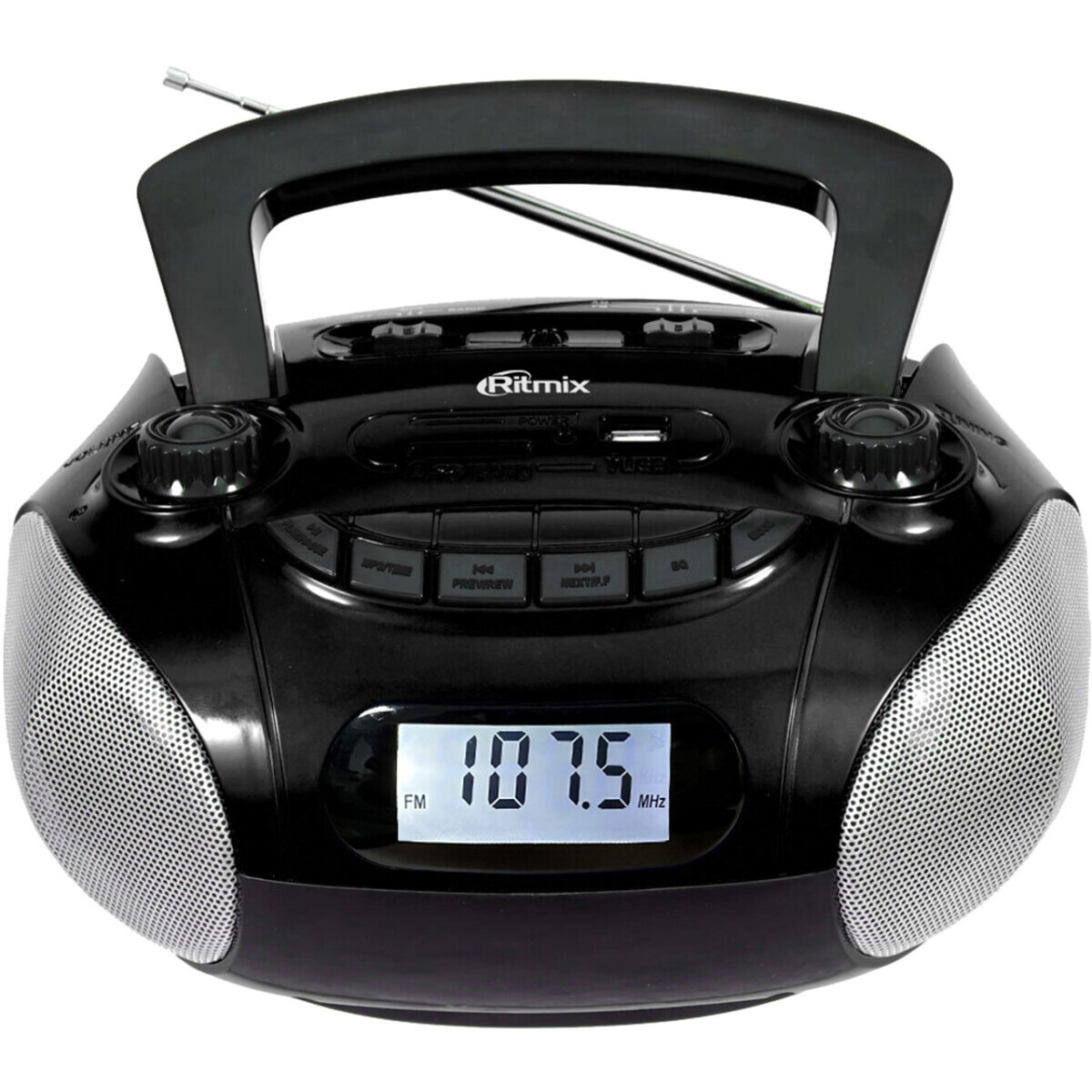 Аудиомагнитола Ritmix RBB-040BT Black/Silver