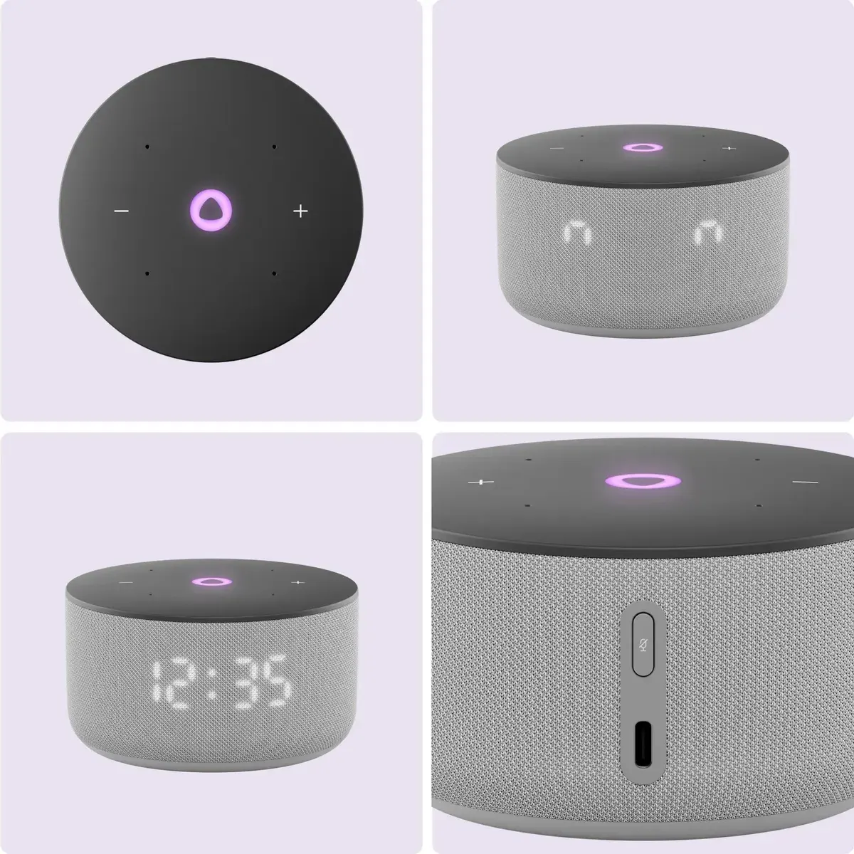 Умная колонка Яндекс Станция Мини 3 Серая (YNDX-00027GRY) - фото 5