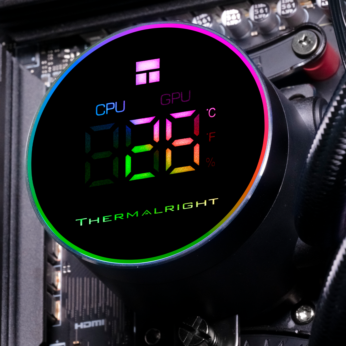 Система жидкостного охлаждения Thermalright Frozen Magic 360 Digital ARGB Black V2 - TRFM360DABV2 - фото 4