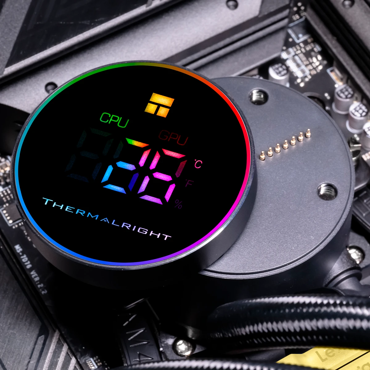 Система жидкостного охлаждения Thermalright Frozen Magic 360 Digital ARGB Black V2 - TRFM360DABV2 - фото 5