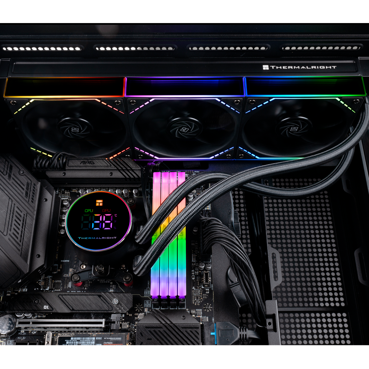 Система жидкостного охлаждения Thermalright Frozen Magic 360 Digital ARGB Black V2 - TRFM360DABV2 - фото 6