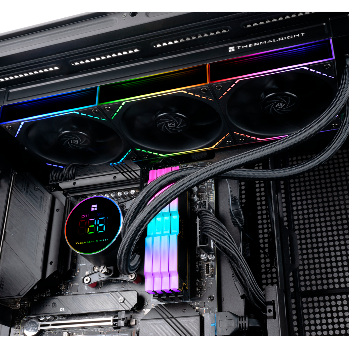 Система жидкостного охлаждения Thermalright Frozen Magic 360 Digital ARGB Black V2 - TRFM360DABV2 - фото 8