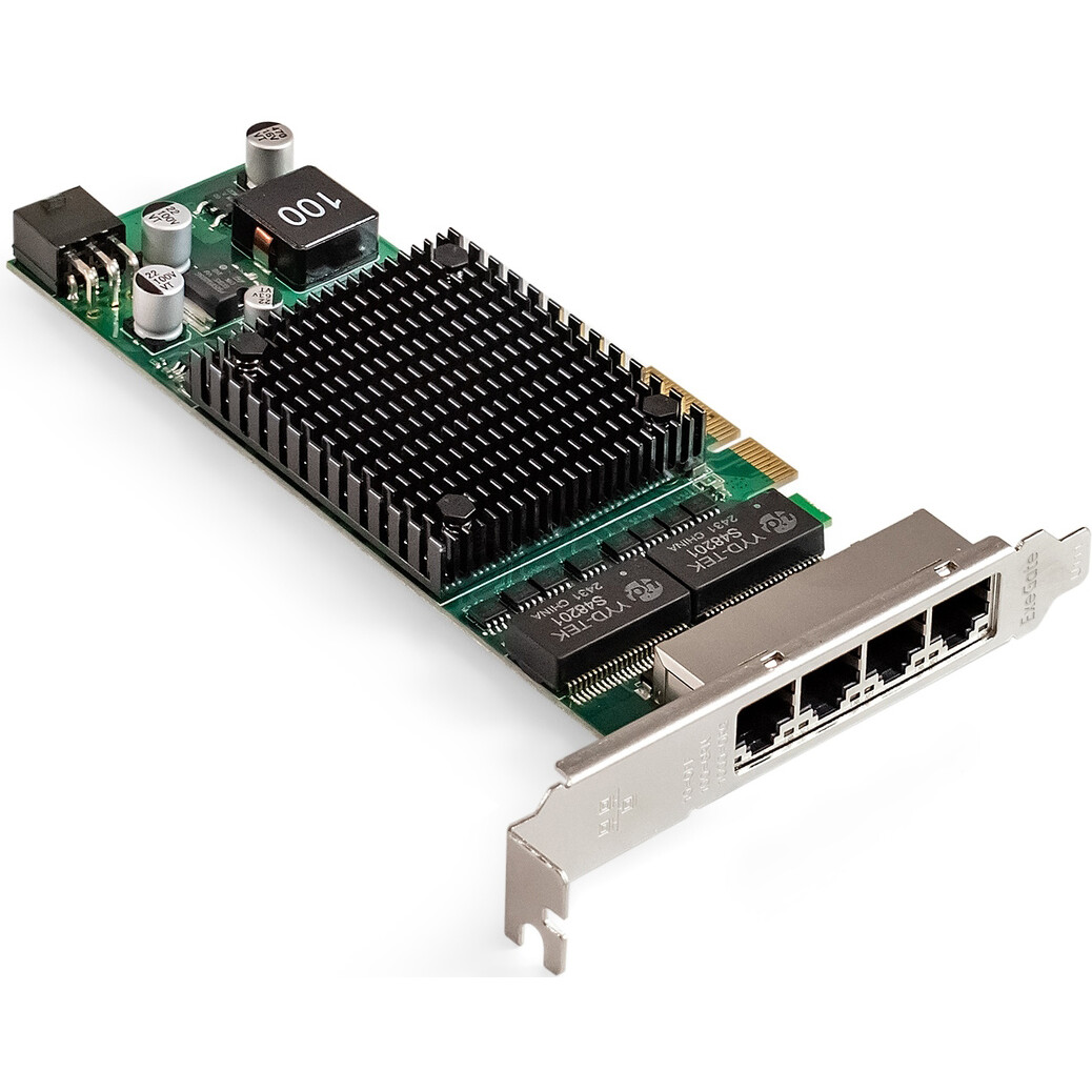 Сетевая карта ExeGate EXE-I350-T4V2-PoE