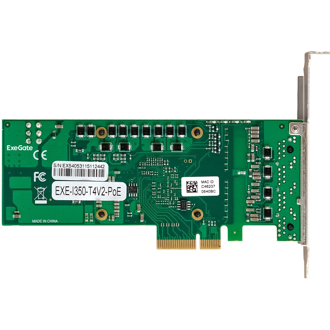 Сетевая карта ExeGate EXE-I350-T4V2-PoE - EX299014RUS - фото 6