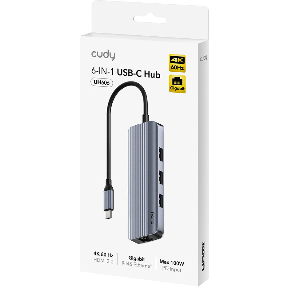 Док-станция Cudy 6-IN-1 USB-C Hub (UH606) - фото 4