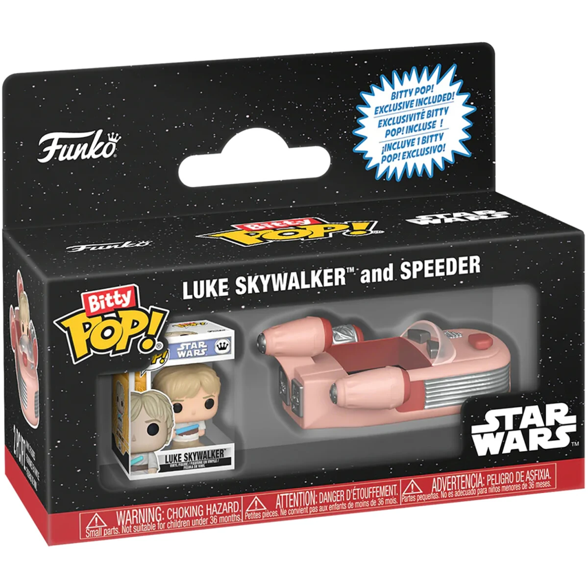 Фигурка Funko Bitty POP! Rides Star Wars Luke Skywalker and Speeder - 85519 - фото 2