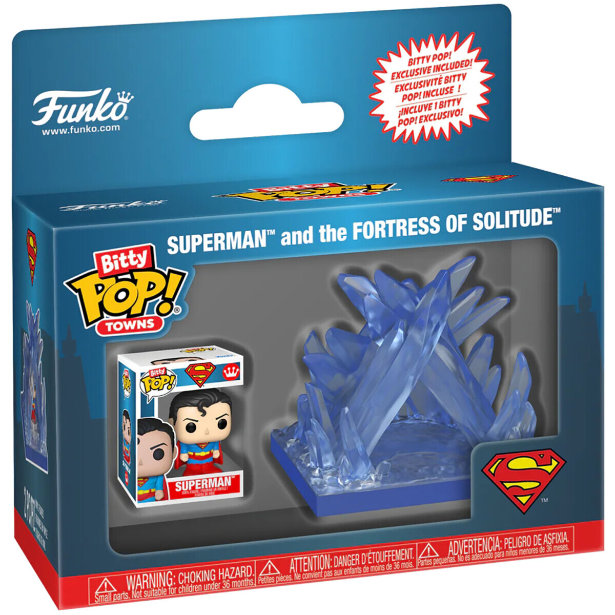 Фигурка Funko Bitty POP! Towns DC Superman and the Fortress of Solitude - 85514 - фото 3