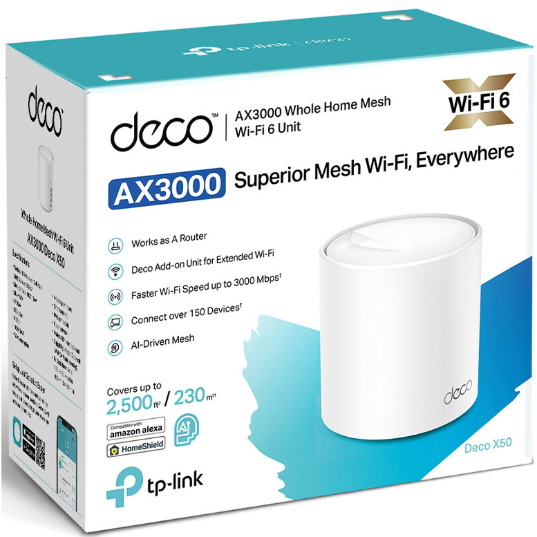 Mesh система TP-Link Deco X50 (1 шт.) - Deco X50(1-pack) - фото 3