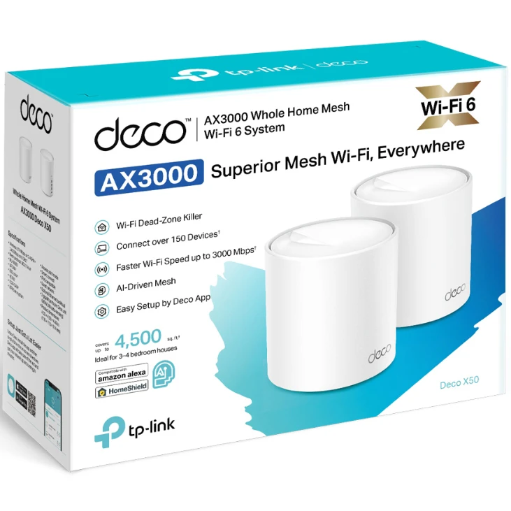 Mesh система TP-Link Deco X50 (2 шт.) - Deco X50(2-pack) - фото 2