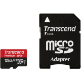 ..... Карта памяти 128Gb MicroSD Transcend + SD адаптер (TS128GUSDU1) Б/У