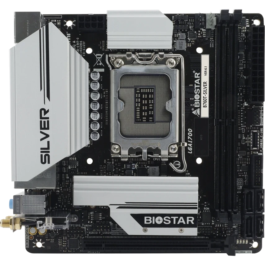..... Материнская плата Biostar B760T-SILVER (0094) из ремонта, ремонт сокета