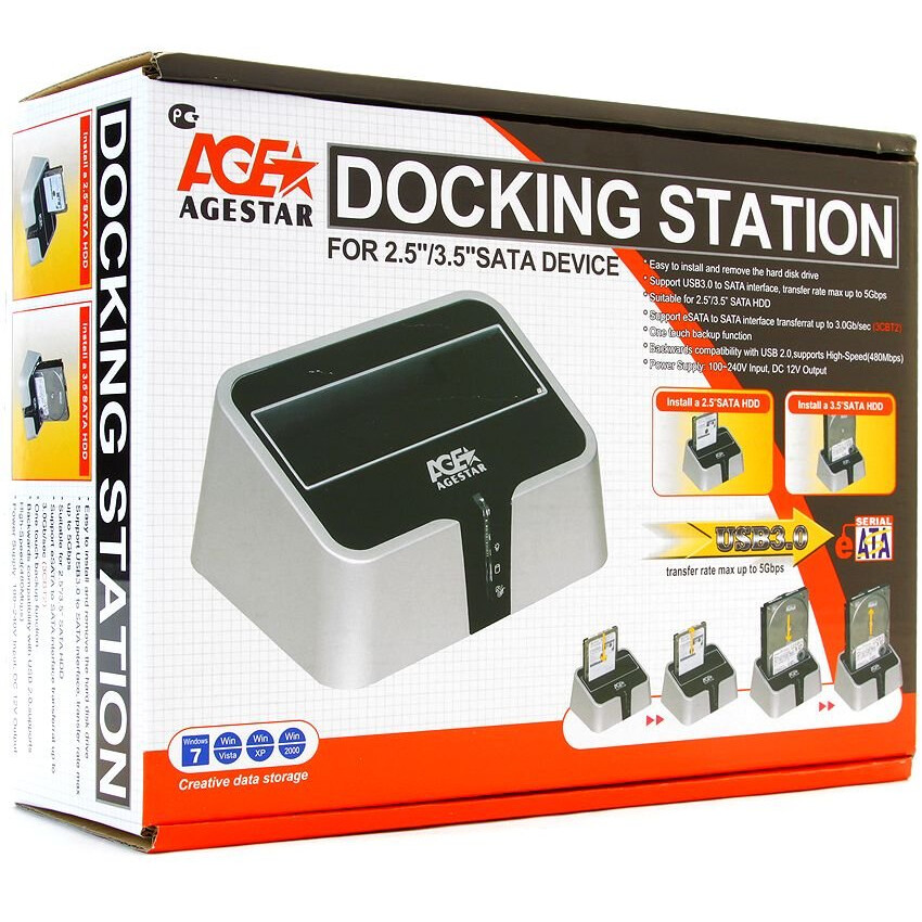 Док-станция для HDD AgeStar 3CBT2(6G) Silver - фото 4