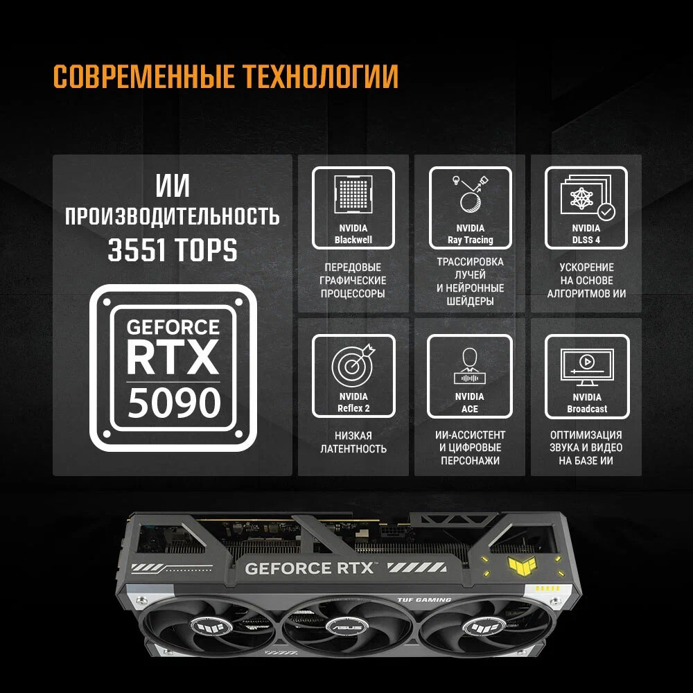 Видеокарта NVIDIA GeForce RTX 5090 ASUS TUF Gaming OC 32Gb (TUF-RTX5090-O32G-GAMING) - фото 14
