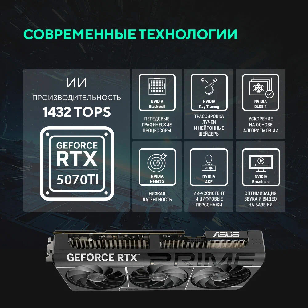 Видеокарта NVIDIA GeForce RTX 5070 Ti ASUS PRIME OC 16Gb (PRIME-RTX5070TI-O16G) - фото 16