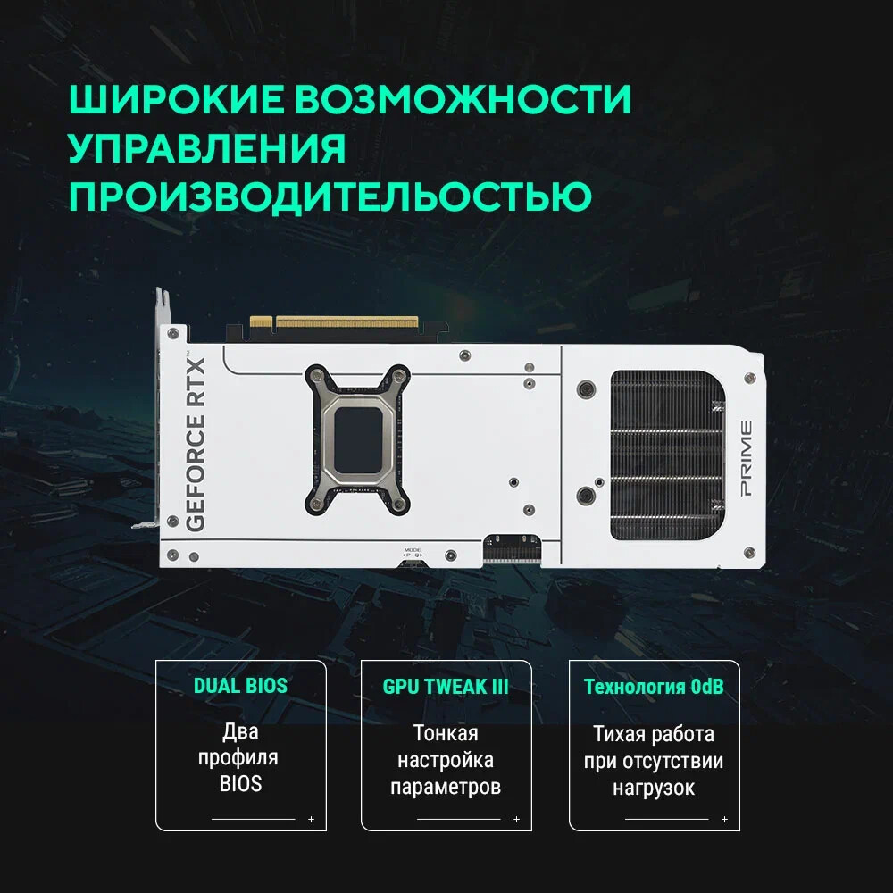 Видеокарта NVIDIA GeForce RTX 5070 ASUS PRIME OC 12Gb (PRIME-RTX5070-O12G-WHITE) - фото 16