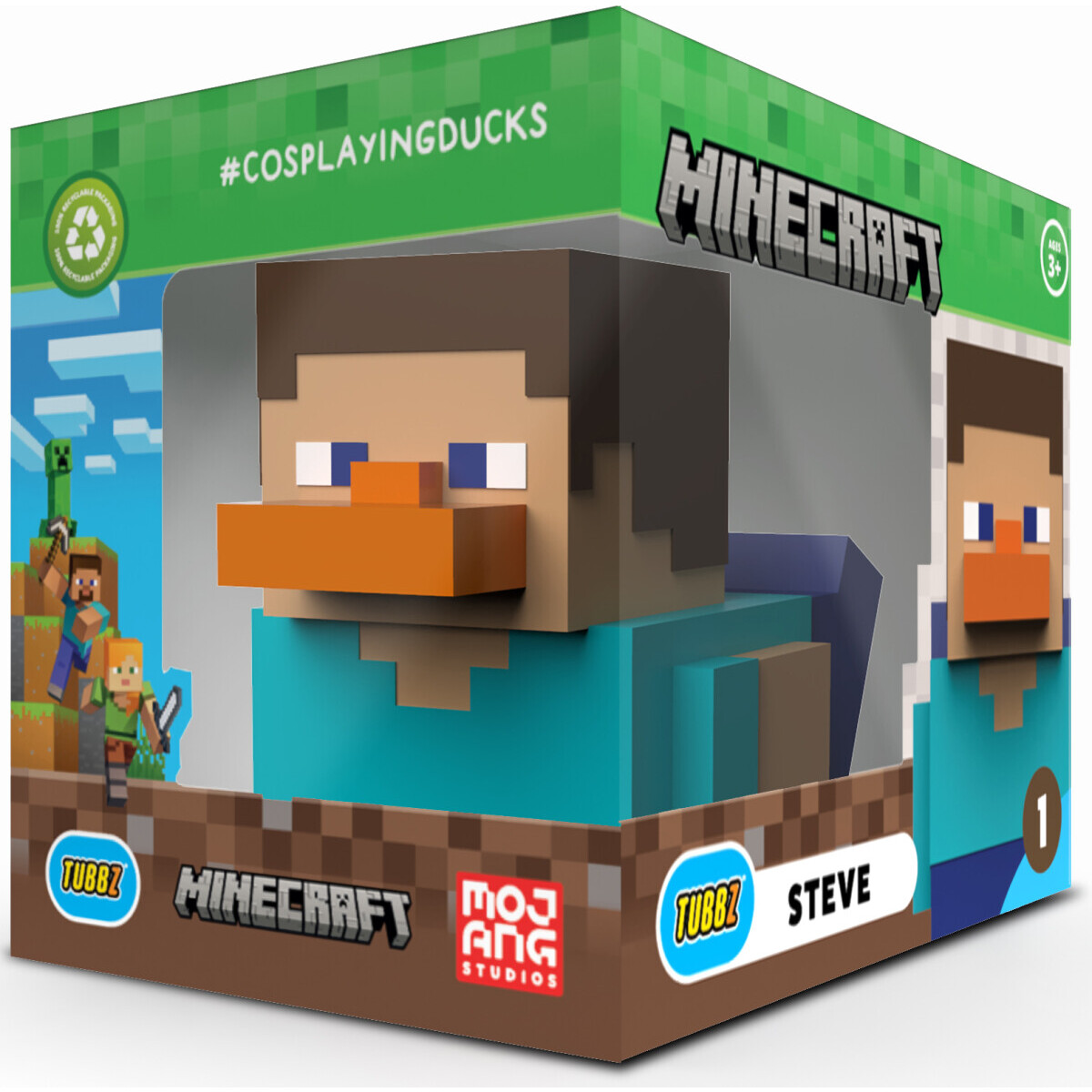 Фигурка Numskull TUBBZ Minecraft: Steve (Boxed Edition) - NS5441
