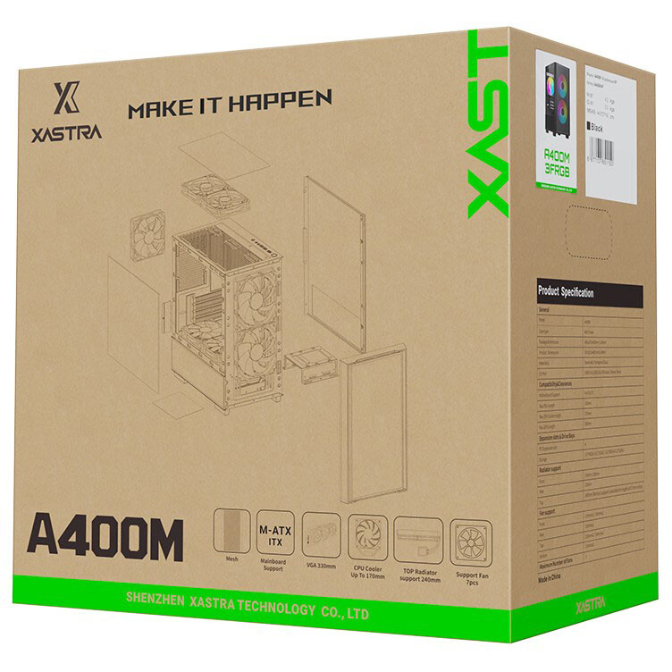 Корпус XASTRA A400M 0F Black - A400M-0F - фото 10