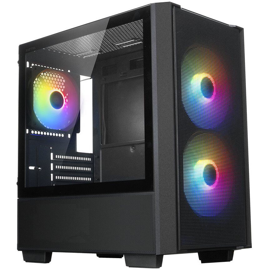Корпус XASTRA A400M 3FRGB Black - A400M-2FC14F-1FC12F - фото 2