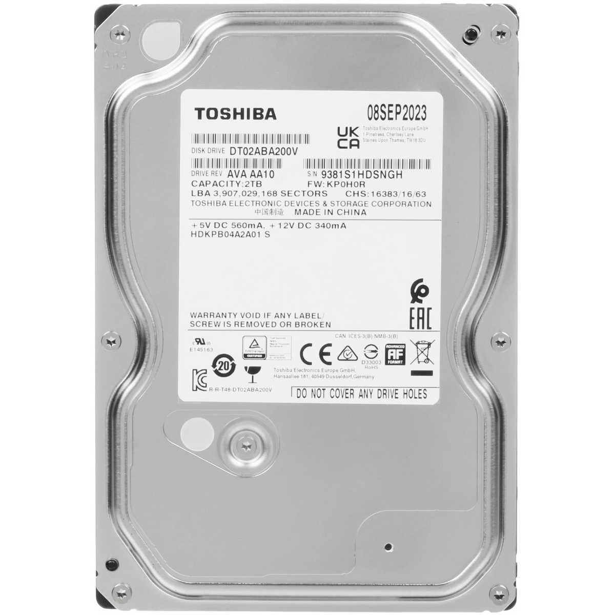 Жёсткий диск 2TB SATA-III Toshiba DT02-V (DT02ABA200V)