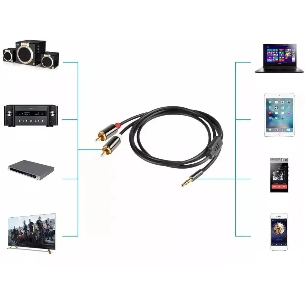 Кабель 3.5 Jack (M) - 2x RCA (M), 3м, PREMIER 5-334 3.0 - фото 3