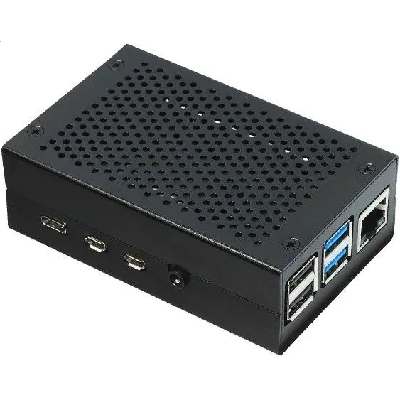 Корпус для одноплатного компьютера ACD Black Fine Heat Dispersion Aluminium Alloy Case for Raspberry Pi 4B (RA508)