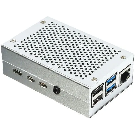 Корпус для одноплатного компьютера ACD Silver Fine Heat Dispersion Aluminium Alloy Case for Raspberry Pi 4B (RA507)