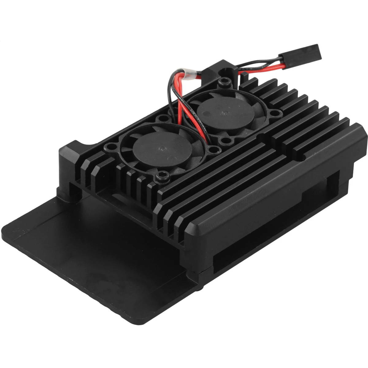 Корпус для одноплатного компьютера ACD Black Metal Aluminum Case with Double Fans for Raspberry Pi 4B (RA503)