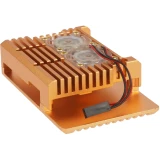 Корпус для одноплатного компьютера ACD Gold Metal Aluminum Case with Double Fans for Raspberry Pi 4B (RA504)