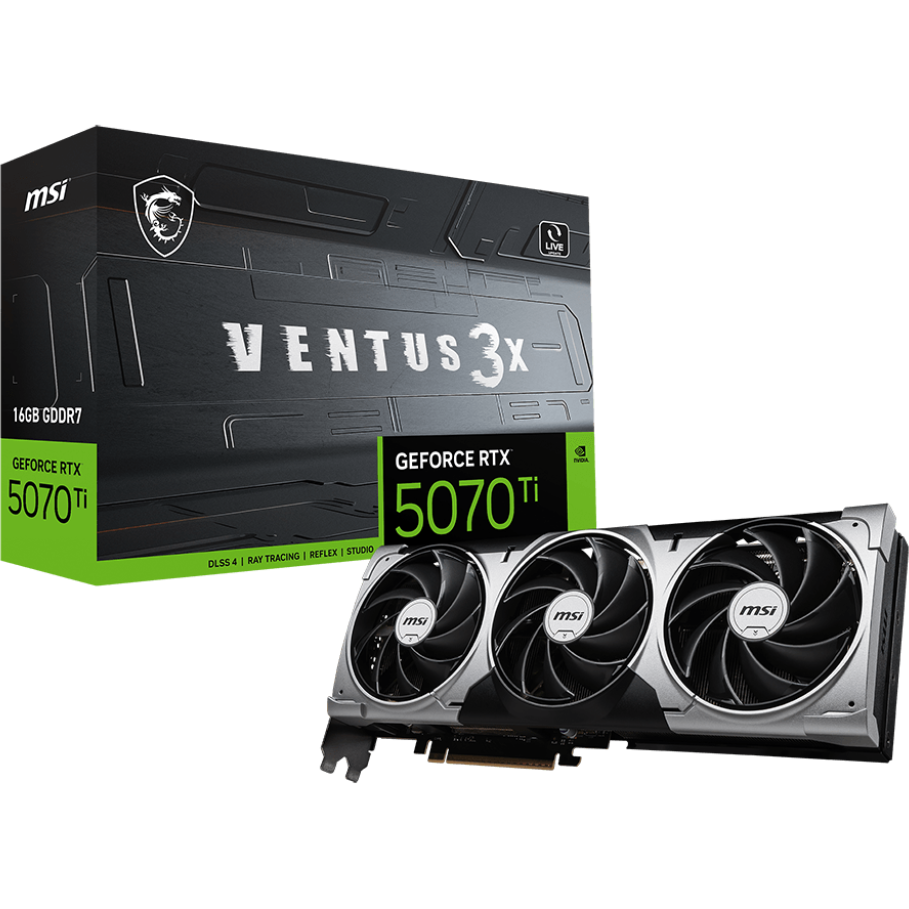 Видеокарта NVIDIA GeForce RTX 5070 Ti MSI 16GB (RTX 5070 TI 16G VENTUS 3X) - фото 7