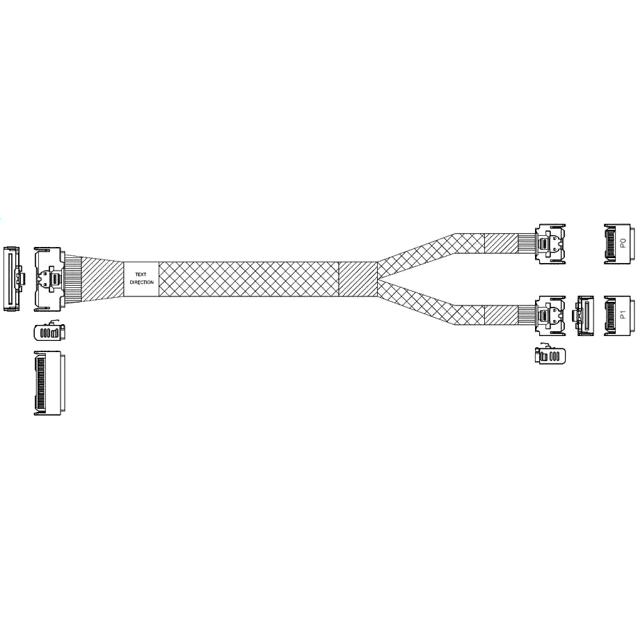Кабель JPC P5003DR00800-2