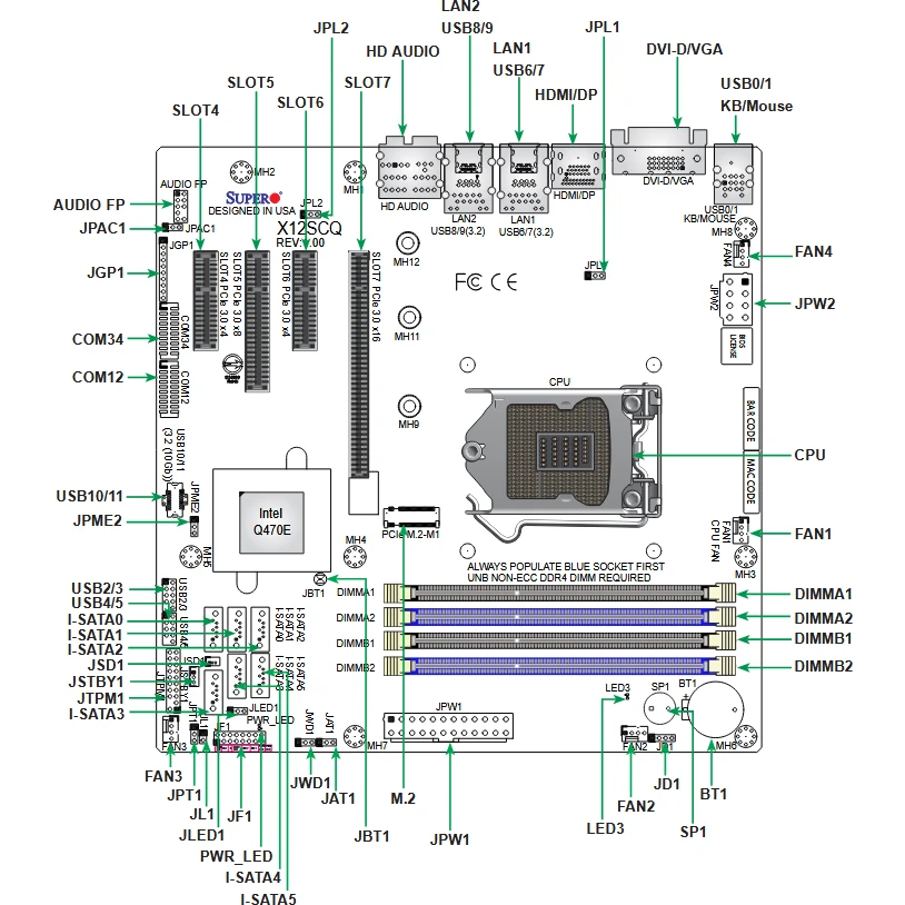 Материнская плата SuperMicro X12SCQ-B - MBD-X12SCQ-B - фото 2