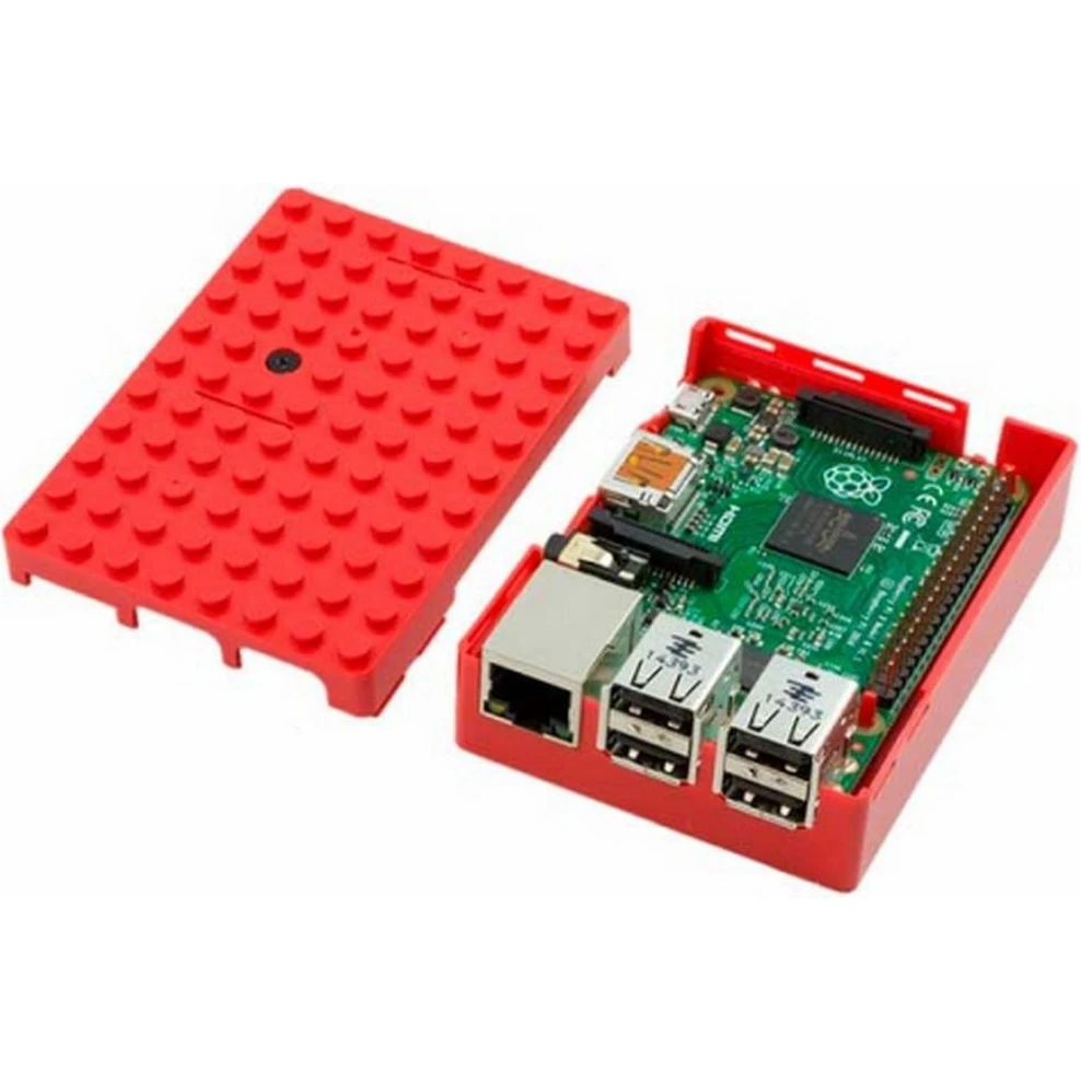 Корпус для одноплатного компьютера ACD Red ABS Plastic Building Block case for Raspberry Pi 3 B (RA183) - фото 2
